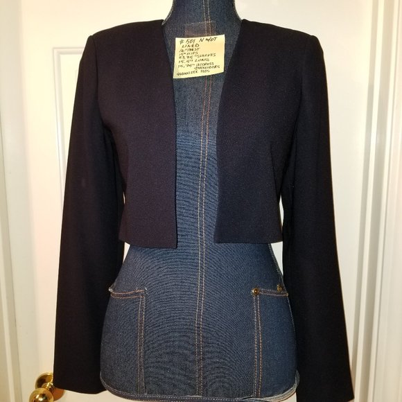 Preview Collection Jackets & Blazers - ✅501 NWoT Preview Collection Navy Blue Lined Bolero